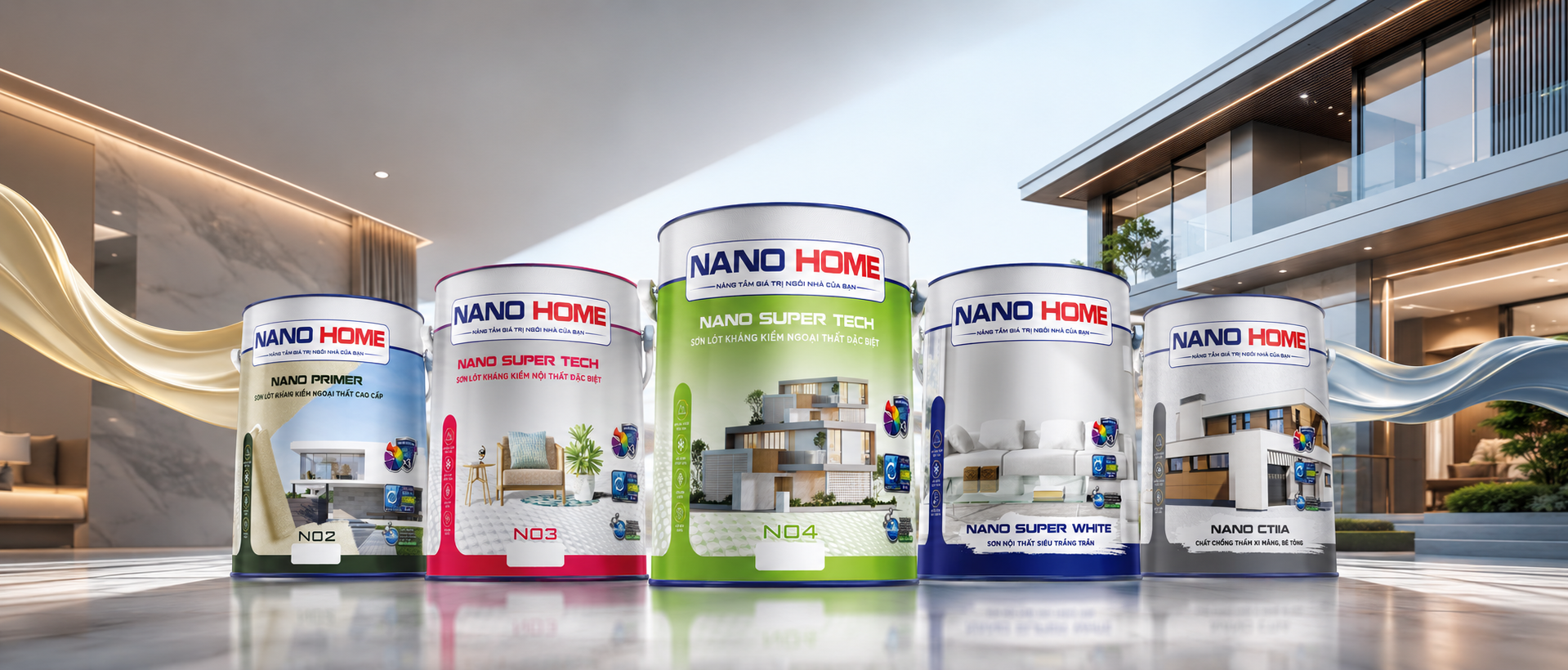 Sơn nội thất cao cấp NANO HOME cho không gian hoàn mỹ